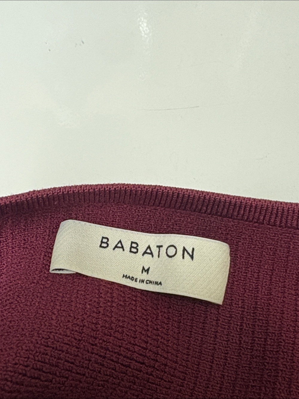 Babaton Ribbed Square-Neck Tank Top - Wine, medium - Picture 4 of 6